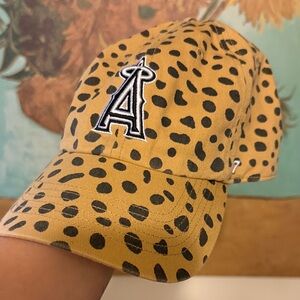 47 Brand Los Angeles Angels Tan and Black Leopard Patterned Cap hat